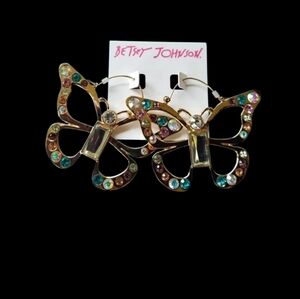 🦋Betsey Johnson Colorful Butterfly Earrings - NWT